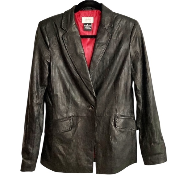 Vintage Neiman Marcus Black Butter Soft Western Style Leather Blazer Jacket M - Picture 1 of 4
